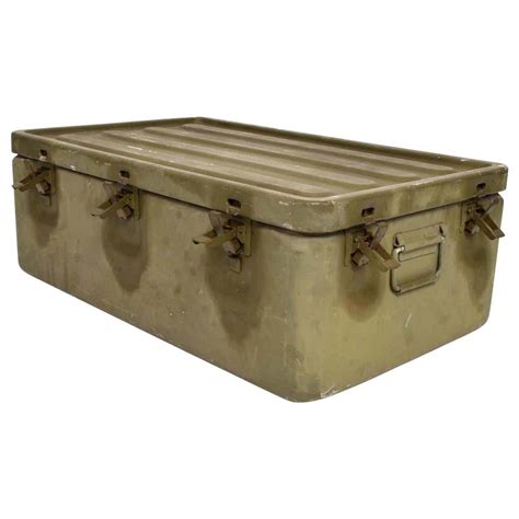 antique metal military box|military surplus containers with wheels.